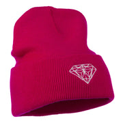 Diamond Embroidered Long Beanie