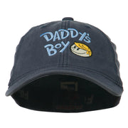 Daddy's Boy Embroidered Youth Flexfit Garment Washed Cap