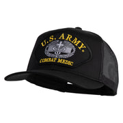 U.S. Army Combat Medic Patched Solid Cotton Twill Mesh Prostyle Cap - Black OSFM