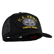 U.S. Army Combat Medic Patched Solid Cotton Twill Mesh Prostyle Cap - Black OSFM