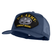 U.S. Army Combat Medic Patched Solid Cotton Twill Mesh Prostyle Cap - Navy OSFM