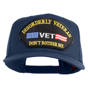 Disorderly Veteran Vet Don't Bother Me Patched Solid Cotton Twill 5 Panel Prostyle Snap Cap - Navy OSFM
