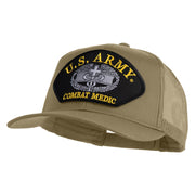 U.S. Army Combat Medic Patched Solid Cotton Twill Mesh Prostyle Cap - Khaki OSFM