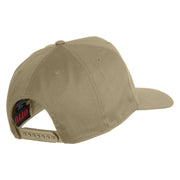 USS Pennsylvania BB 38 Blue Patched Solid Cotton Twill 5 Panel Prostyle Snap Cap - Khaki OSFM