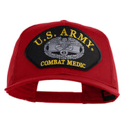 U.S. Army Combat Medic Patched Solid Cotton Twill Mesh Prostyle Cap - Red OSFM
