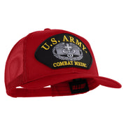 U.S. Army Combat Medic Patched Solid Cotton Twill Mesh Prostyle Cap - Red OSFM