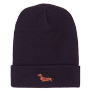 Dachshund Embroidered Long Beanie