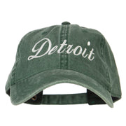 Detroit City Embroidered Washed Buckle Cap