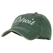 Detroit City Embroidered Washed Buckle Cap