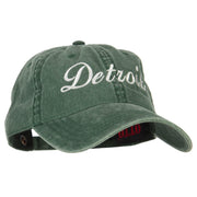 Detroit City Embroidered Washed Buckle Cap