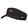 Dachshund Embroidered Pro Style Cotton Washed Visor