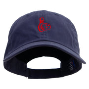 Relaxing Bowling Icon Embroidered Low Profile Dyed Cotton Twill Cap - Navy OSFM