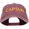 3D Captain Embroidered Washed Buckle Cap