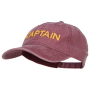 3D Captain Embroidered Washed Buckle Cap