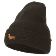 Dachshund Embroidered Long Beanie