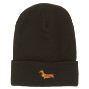 Dachshund Embroidered Long Beanie