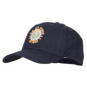 US Air Force Retired Circle Symbol Embroidered Solid Cotton Pro Style Cap