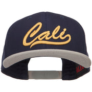 3D Cali Embroidered Two Tone Snapback Cap