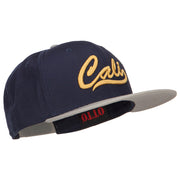 3D Cali Embroidered Two Tone Snapback Cap