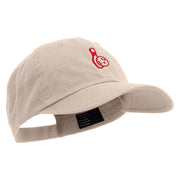 Relaxing Bowling Icon Embroidered Low Profile Dyed Cotton Twill Cap - Khaki OSFM