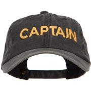 3D Captain Embroidered Washed Buckle Cap