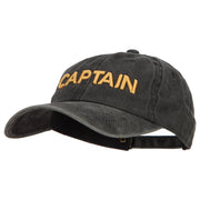 3D Captain Embroidered Washed Buckle Cap