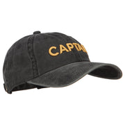 3D Captain Embroidered Washed Buckle Cap