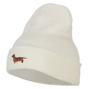 Dachshund Embroidered Long Beanie