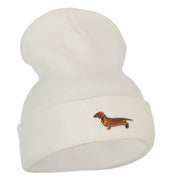 Dachshund Embroidered Long Beanie