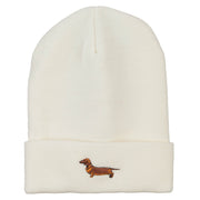 Dachshund Embroidered Long Beanie