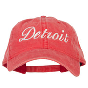 Detroit City Embroidered Washed Buckle Cap