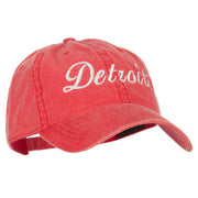 Detroit City Embroidered Washed Buckle Cap