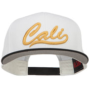 3D Cali Embroidered Two Tone Snapback Cap