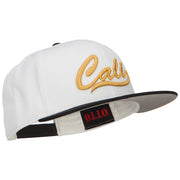 3D Cali Embroidered Two Tone Snapback Cap