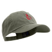 Relaxing Bowling Icon Embroidered Low Profile Dyed Cotton Twill Cap - Olive OSFM