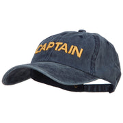 3D Captain Embroidered Washed Buckle Cap