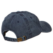 3D Captain Embroidered Washed Buckle Cap