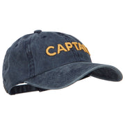 3D Captain Embroidered Washed Buckle Cap