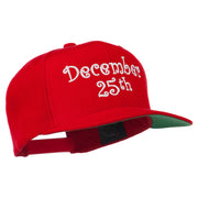 December 25th Christmas Embroidered Cap