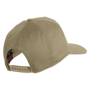 USS Kitty Hawk CV 63 Blue Patched Solid Cotton Twill 5 Panel Prostyle Snap Cap - Khaki OSFM