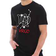 Zodiac Virgo Sign Graphic Design Short Sleeve Cotton Jersey T-Shirt