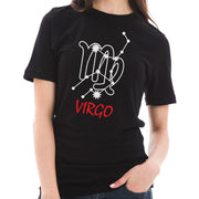 Zodiac Virgo Sign Graphic Design Short Sleeve Cotton Jersey T-Shirt