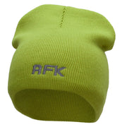 Away From Keyboard Embroidered 8 Inch Short Beanie - Lime OSFM