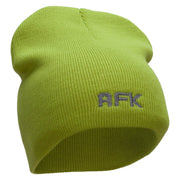 Away From Keyboard Embroidered 8 Inch Short Beanie - Lime OSFM