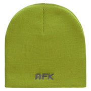 Away From Keyboard Embroidered 8 Inch Short Beanie - Lime OSFM