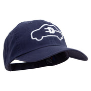 Car Charging Embroidered Low Profile Dyed Cotton Twill Cap - Navy OSFM