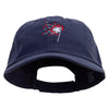 Valentines Day Dandelion Embroidered Low Profile Dyed Cotton Twill Cap - Navy OSFM