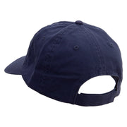 Valentines Day Dandelion Embroidered Low Profile Dyed Cotton Twill Cap - Navy OSFM