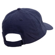 Valentines Day Dandelion Embroidered Low Profile Dyed Cotton Twill Cap - Navy OSFM