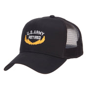 US Army Retired Emblem Embroidered Mesh Cap